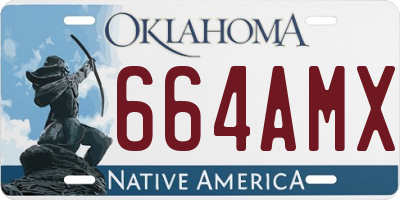 OK license plate 664AMX