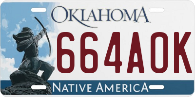 OK license plate 664AOK