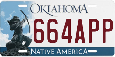 OK license plate 664APP