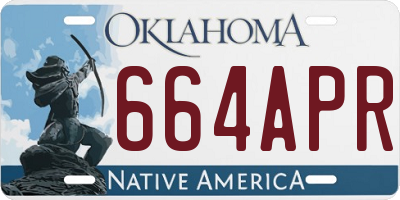 OK license plate 664APR