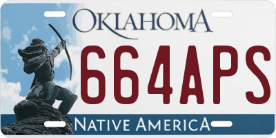 OK license plate 664APS