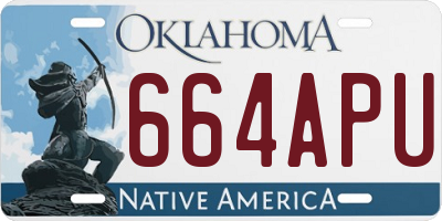 OK license plate 664APU
