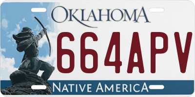OK license plate 664APV