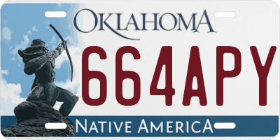 OK license plate 664APY