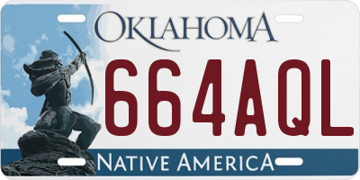 OK license plate 664AQL