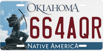 OK license plate 664AQR