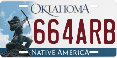 OK license plate 664ARB