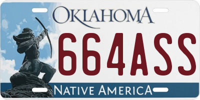 OK license plate 664ASS