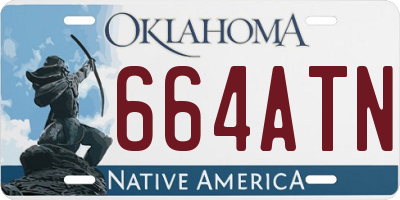 OK license plate 664ATN