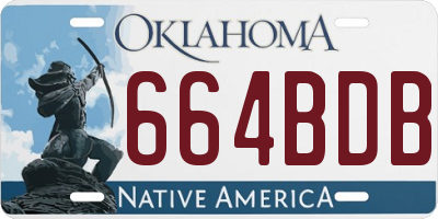 OK license plate 664BDB