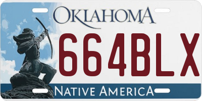 OK license plate 664BLX
