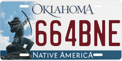 OK license plate 664BNE