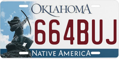 OK license plate 664BUJ