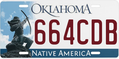 OK license plate 664CDB