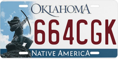 OK license plate 664CGK