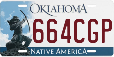 OK license plate 664CGP