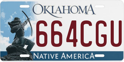 OK license plate 664CGU