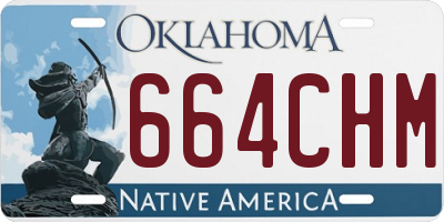 OK license plate 664CHM