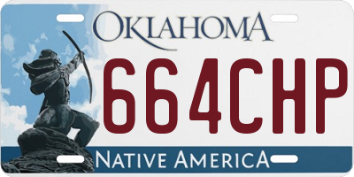 OK license plate 664CHP