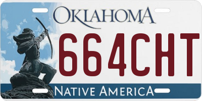 OK license plate 664CHT