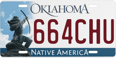 OK license plate 664CHU