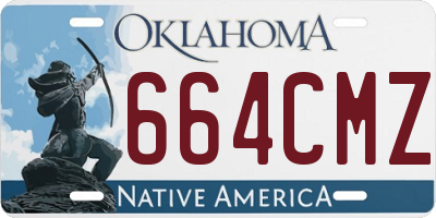 OK license plate 664CMZ