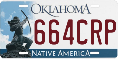OK license plate 664CRP