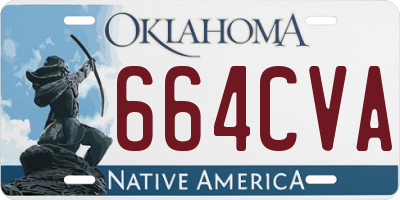 OK license plate 664CVA