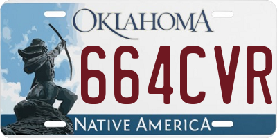 OK license plate 664CVR