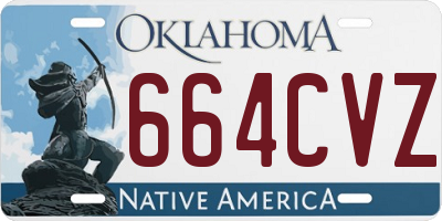OK license plate 664CVZ