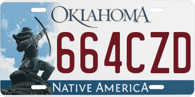 OK license plate 664CZD