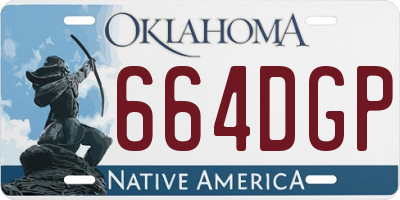 OK license plate 664DGP
