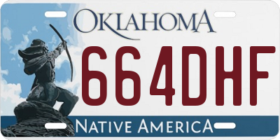 OK license plate 664DHF