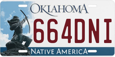 OK license plate 664DNI
