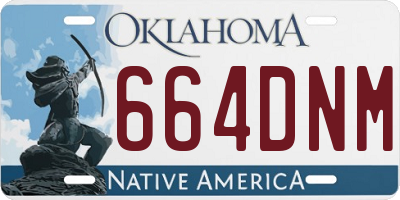 OK license plate 664DNM