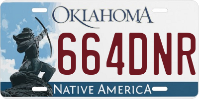 OK license plate 664DNR
