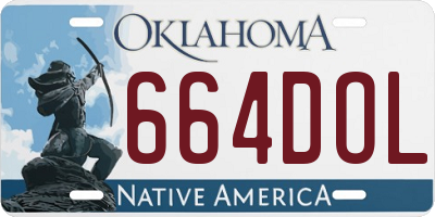 OK license plate 664DOL