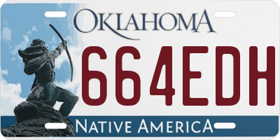OK license plate 664EDH