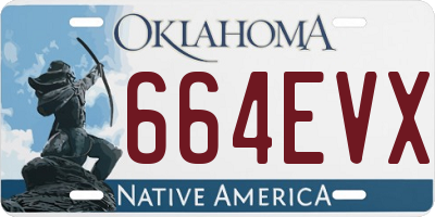 OK license plate 664EVX