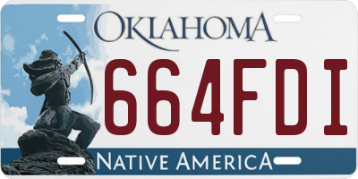 OK license plate 664FDI