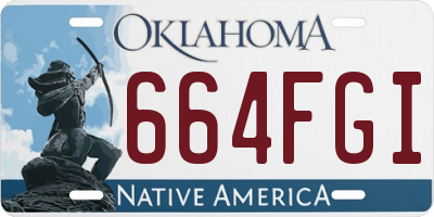 OK license plate 664FGI