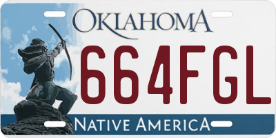 OK license plate 664FGL