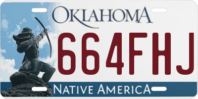 OK license plate 664FHJ