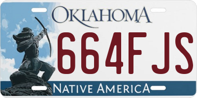 OK license plate 664FJS