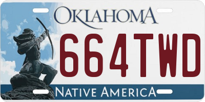 OK license plate 664TWD