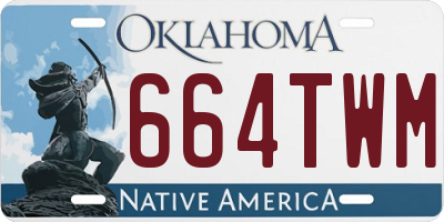 OK license plate 664TWM