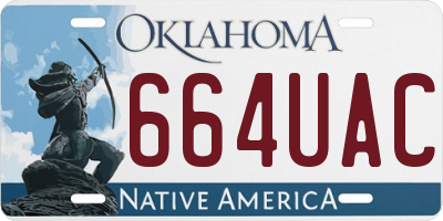OK license plate 664UAC
