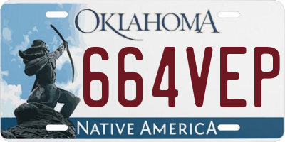 OK license plate 664VEP