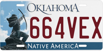 OK license plate 664VEX