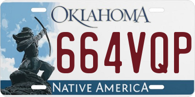 OK license plate 664VQP